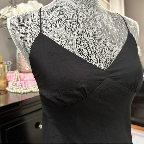 Madewell Crisscross Back Black V-neck Slip Midi Dress Size 0 (NWT) - Picture 4 of 14